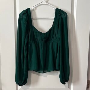 Abercrombie & Fitch Dark Green Blouse